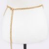 Chain Belt with Rhinestone Accent – Gold-Tone