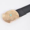 Western Belt with Turquoise Accents – Faux Leather