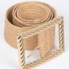 Wide Clear Belt with Oversized Square Buckle