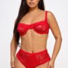 Balconette Lace Lingerie Set with Lace-Up Back