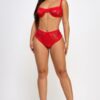 Balconette Lace Lingerie Set with Lace-Up Back