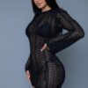 Kinsley Crochet Mini Dress – Scalloped Trim & Open Back