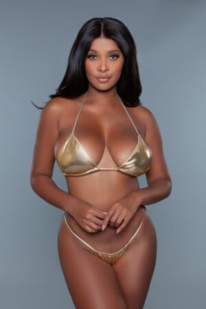 2224 Nova Metallic Triangle Bikini – String Thong