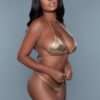 2224 Nova Metallic Triangle Bikini – String Thong