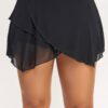 Mar High-Waist Swim Bottom with Asymmetrical Mesh Skirt