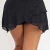 Mar High-Waist Swim Bottom with Asymmetrical Mesh Skirt