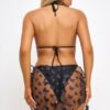 Blossom Bikini Set – Ruffle Triangle Top & Mesh Sarong
