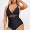 Jacky One-Piece Swimsuit – Mesh Panel Tummy Control