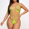 Karina Fishnet-Strap Bodysuit