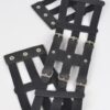 Wide Elastic Belt with Metal Buckle – Black