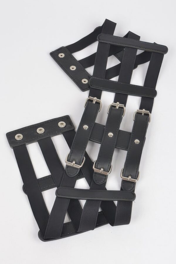 Wide Elastic Belt with Metal Buckle – Black