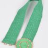 Faux Straw Elastic Belt with Gold Buckle