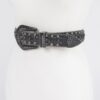 Studded Rhinestone Multi-Metal Belt – Black