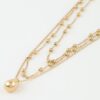 Triple Teardrop Chain Necklace – Gold-Tone