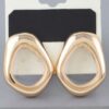 Abstract Transparent Stone Earrings – Gold-Tone