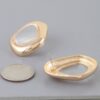 Abstract Transparent Stone Earrings – Gold-Tone