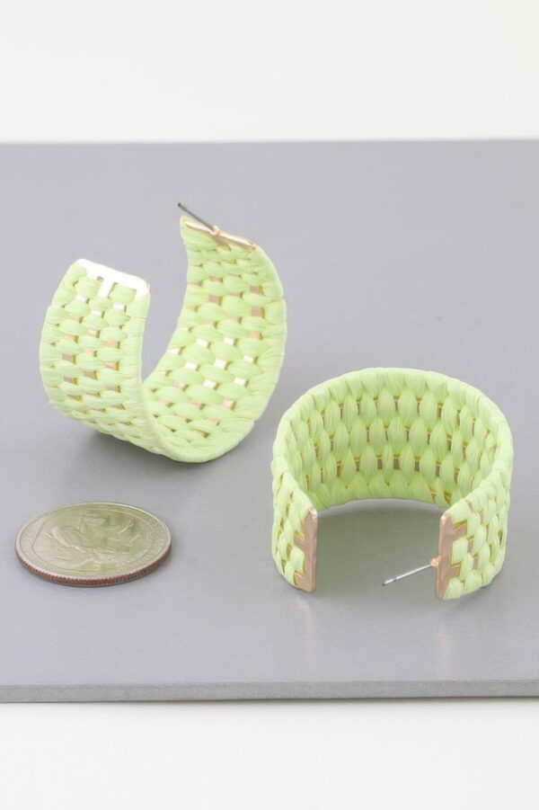 Wide Weave Paper Hoop Earrings – Rustic Texture