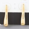 Shiny Bar Teardrop Earrings – Gold-Tone