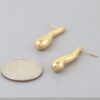 Shiny Bar Teardrop Earrings – Gold-Tone