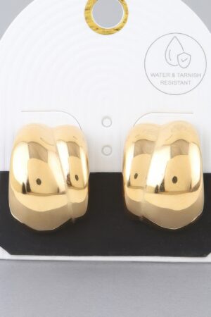 Wide Twist Hoop Earrings – Gold-Tone Twisted Hoops