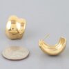 Wide Twist Hoop Earrings – Gold-Tone Twisted Hoops