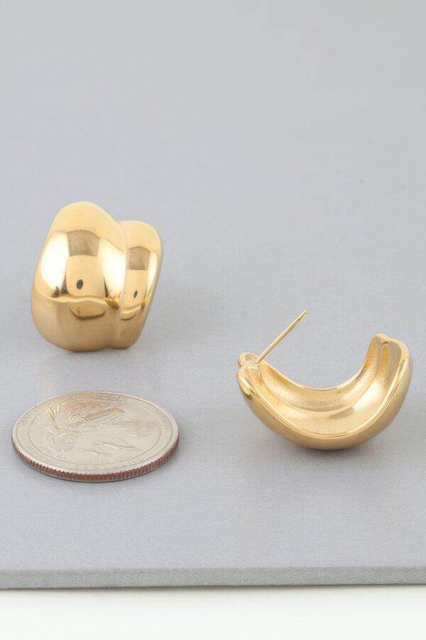 Wide Twist Hoop Earrings – Gold-Tone Twisted Hoops