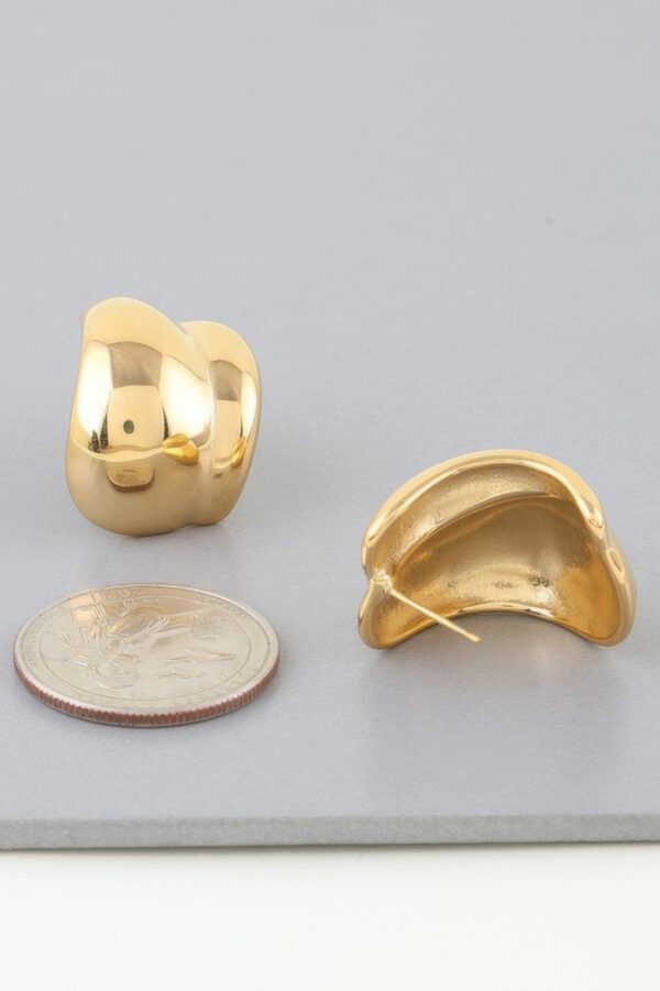Wide Twist Hoop Earrings – Gold-Tone Twisted Hoops