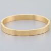 Aztec Maze Engraved Gold-Finish Bracelet (2.2″ x 2.4″)