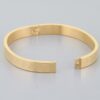 Aztec Maze Engraved Gold-Finish Bracelet (2.2″ x 2.4″)
