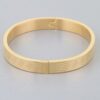 Aztec Maze Engraved Gold-Finish Bracelet (2.2″ x 2.4″)