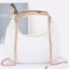 Crochet Crossbody Bag with Chain Strap