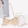 Metal Mini Clutch with Bow Detail – Compact Evening Clutch