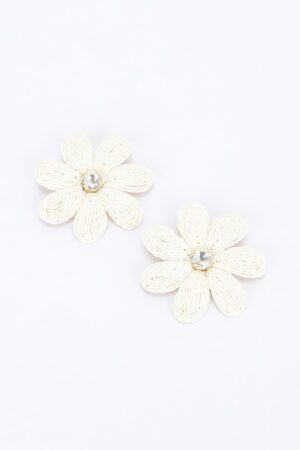 Paper Flower Rhinestone Earrings – Eco Paper Floral