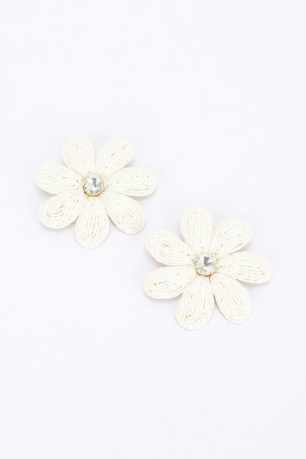 Paper Flower Rhinestone Earrings – Eco Paper Floral