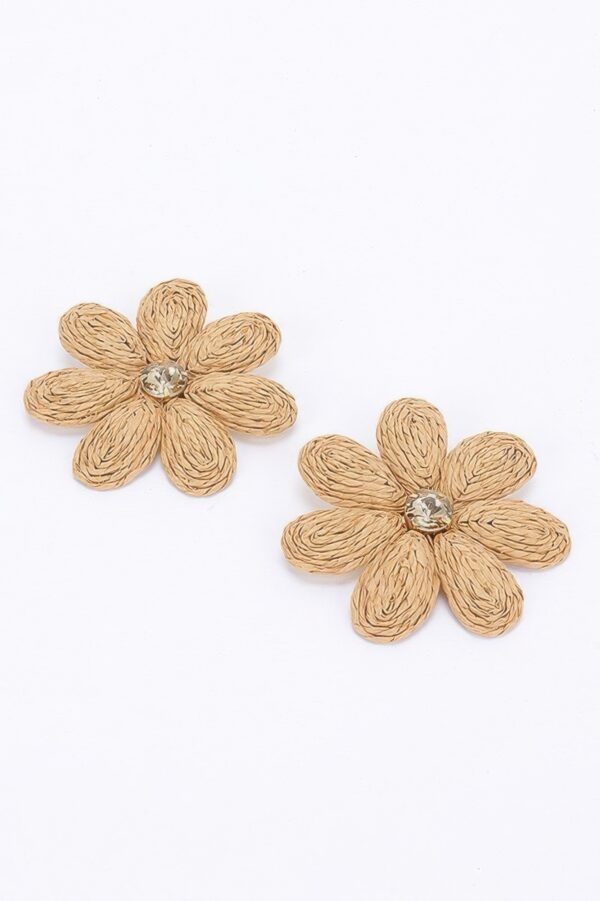 Paper Flower Rhinestone Earrings – Eco Paper Floral