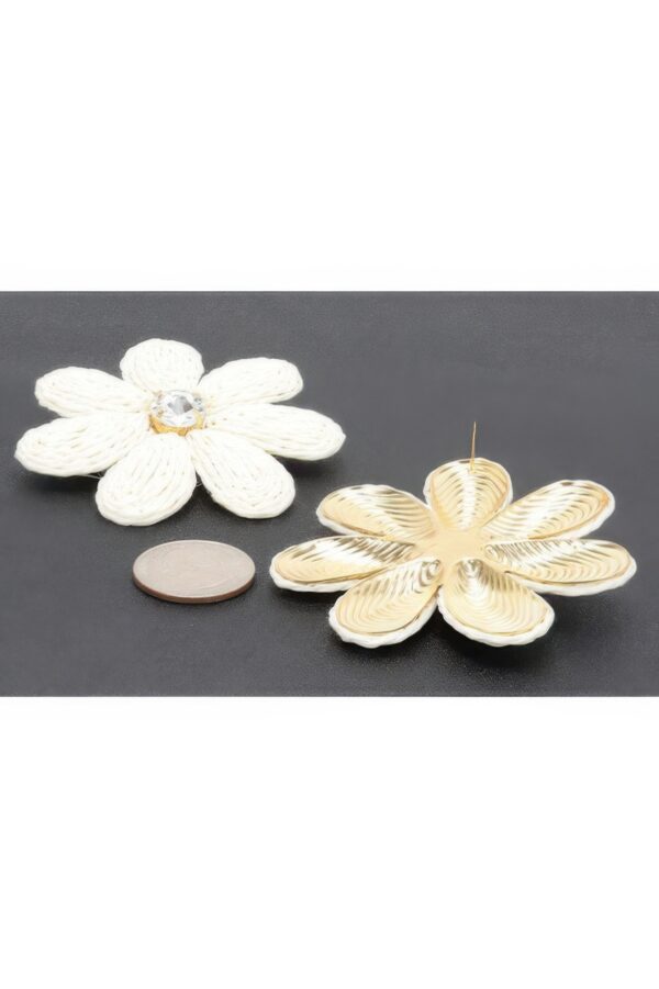 Paper Flower Rhinestone Earrings – Eco Paper Floral
