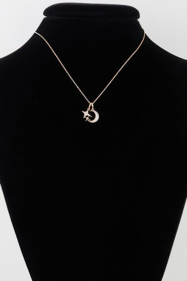 Night Sky Pendant Necklace – Gold-Tone Celestial Charm