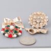 Bejeweled Ribbon Ornament Earrings – Festive Bow