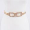 Rhinestone Metal Stretch Belt – Chain Detail