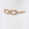 Rhinestone Metal Stretch Belt – Chain Detail