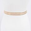 Rhinestone Metal Stretch Belt – Chain Detail