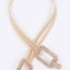 Rhinestone Metal Stretch Belt – Chain Detail