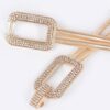 Rhinestone Metal Stretch Belt – Chain Detail