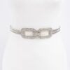 Rhinestone Metal Stretch Belt – Chain Detail