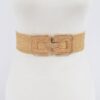 Gold-Buckle Stretch Belt – 70% PVC Elastic Waist Belt
