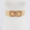 Gold-Buckle Stretch Belt – 70% PVC Elastic Waist Belt