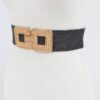 Gold-Buckle Stretch Belt – 70% PVC Elastic Waist Belt