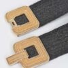 Gold-Buckle Stretch Belt – 70% PVC Elastic Waist Belt