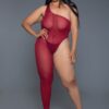 Asymmetrical One-Shoulder Bodystocking – Sheer