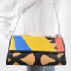 Animal Print Clutch with Color-Block Palette